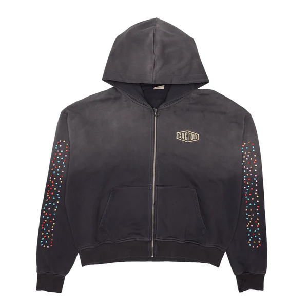 Cactus Zip Hoodie Vintage Black