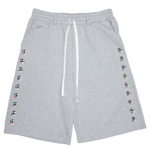 Crystal Blossom Sweat Shorts Grey