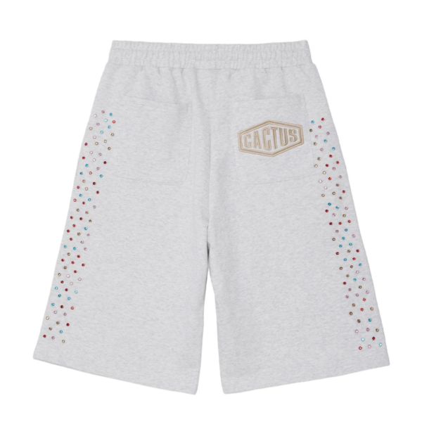 Crystal Cactus Sweat Shorts Grey (1)