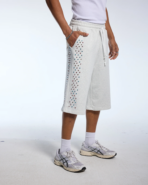 Crystal Cactus Sweat Shorts Grey (4)