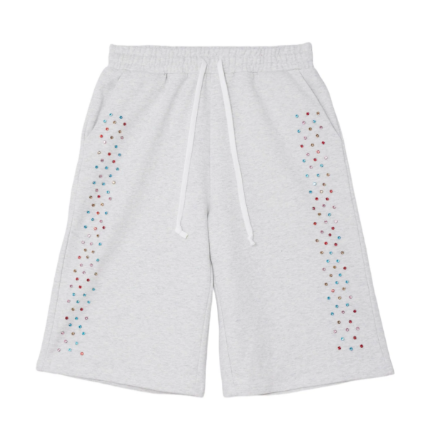 Crystal Cactus Sweat Shorts Grey